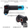 Throttle Grip Handlebar, Universal Throttle Control Grips Cover with LED Display 3 Gears Speed Switch and Power Key Locker Accelerator for Electric Bike Scooter Tricycle (Blue) - Image 2