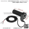 Motorcycle Accelerator, Universal Electric Scooter Twist Speed Throttle Grip with 3 Wires 12, 24, 36, 48V - Image 2