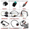 necaces Complete Electrics Stator Coil CDI Wiring Harness Solenoid Relay Spark Plug for 4 Stroke ATV 50cc 70cc 110cc 125cc Pit Quad Dirt Bike Go Kart Scooter Moped Parts - Image 3