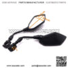 7/8" L&R Motorcycle ATV Scooter Universal Handle Bar End Rearview Side Mirrors - Image 3