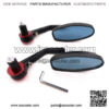 7/8" 22mm Motorcycle ATV Scooter Handle Bar End Rearview Side Mirrors - Image 3