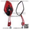 Red Motorcycle Motorbike 8mm 10mm Rearview Side Mirror ATV Scooter Bike Flame Fire