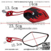 Red Motorcycle Motorbike 8mm 10mm Rearview Side Mirror ATV Scooter Bike Flame Fire - Image 2