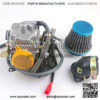 150cc Carburetor Compatible with GY6 4 Stroke Engines Electric Choke Motorcycle Scooter 152QMJ 157QMI with Air Filter Intake Manifold with Cleaning Brushes - Image 2