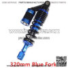 Suspension Shock 320mm 340mmMotorcycle Rear Air Shock Absorber Rear Suspension for Scooter ATV Quad for Bike   car (Color : 320mm Blue Fork)