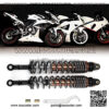 2Pcs Rear Air Shock Absorbers Suspension 420mm Rear ATV Quad Scooter Accessory Motor Motorcycle Air Damping Adjustable Dir Suspension Pocket Bike Motorcycle Shock Absorber - Image 3