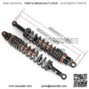 2Pcs Rear Air Shock Absorbers Suspension 420mm Rear ATV Quad Scooter Accessory Motor Motorcycle Air Damping Adjustable Dir Suspension Pocket Bike Motorcycle Shock Absorber - Image 4