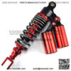 Shock Absorbers Rear Shock Universal 320mm Modified Double Gas Cylinders Rear Shock Rear Suspension Fit for ATV Pit Dirt Bike Scooter (Color : Round)