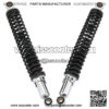 Motorcycle Shock Absorber RFY Universal 400mm 15.75" Motorcycle Air Shock Absorber Rear Suspension Fit for Yamaha Motor Scooter ATV Quad Black Motorcycle Shock Absorber