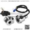Handlebar Control Button, ABS Black+Silver Chrome Plated Waterproof Horn Switch, Motorcycles Off Road Vehicles for Electric Scooters ATV