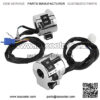 Handlebar Control Button, ABS Black+Silver Chrome Plated Waterproof Horn Switch, Motorcycles Off Road Vehicles for Electric Scooters ATV - Image 4