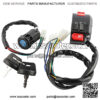 NovelBee Motorcycle 3 Function Left Handlebar Kill Switches with Key Ignition for 50cc 70cc 90cc 110cc 125cc ATV Scooter Quad