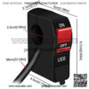 Motorcycle Handlebar Switch, 12V Motorcycle Handlebar Push Switch with USB, Light Control Switch 7/8" 22mm for Motorcycle Scooter ATVs Bicycles - Image 4