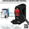 Motorcycle Handlebar Switch, 12V Motorcycle Handlebar Push Switch with USB, Light Control Switch 7/8" 22mm for Motorcycle Scooter ATVs Bicycles - Image 5