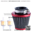 38mm 1.5" Red Air Filter With Two 5mm Gas Fuel Filter For 110cc 150cc 200cc Motorcycle ATV Quad Lifan Apollo 125cc 110cc Dirt Pit Bike GY6 49cc 50cc taotao ATM50 Moped Off Road Scooter