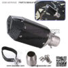 38-51 mm Motorcycle Universal Exhaust Slip on Silencers & Mufflers Compatible ATV Short Exhaust Muffler with Dirt Bike Street Bike Scooter Exhaust Pipe Diameter - Image 2