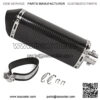 1.5" Universal Motorcycle Muffler Exhaust Slip on Exhaust Pipe with Silencers 38mm for Honda Grom Yamaha Kawasaki Suzuki Scooter Motorcycle ATV Dirt Street Bike (Carbon Fiber Color)