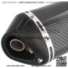 1.5" Universal Motorcycle Muffler Exhaust Slip on Exhaust Pipe with Silencers 38mm for Honda Grom Yamaha Kawasaki Suzuki Scooter Motorcycle ATV Dirt Street Bike (Carbon Fiber Color) - Image 2