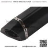 Universal Exhaust Muffler Silencer 1.5-2" Inlet Slip On Scooter Motorcycle Grom ATV Dirt Street Bike Overall Length 370mm (Black) - Image 3
