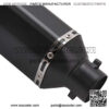 Universal Exhaust Muffler Silencer 1.5-2" Inlet Slip On Scooter Motorcycle Grom ATV Dirt Street Bike Overall Length 370mm (Black) - Image 4