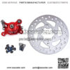 Red Rear Brake Caliper & 4.72" Disc Rotor Brake Replacement for MBX10 MBX11 Moto Rear Mini Bike 47cc 49cc Pocket Bike Goped Scooter Go-Kart Bicycle motorcycle Disc EBikes Mountain Bike and Sports Bike