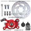 Red Rear Brake Caliper & 4.72" Disc Rotor Brake Replacement for MBX10 MBX11 Moto Rear Mini Bike 47cc 49cc Pocket Bike Goped Scooter Go-Kart Bicycle motorcycle Disc EBikes Mountain Bike and Sports Bike - Image 2