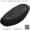 AUTUT Black Motorcycle Scooter Moped Seat Cover Seat Anti-Slip Cushion 3D Spacer Mesh Fabric, XX-Large