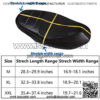 AUTUT Black Motorcycle Scooter Moped Seat Cover Seat Anti-Slip Cushion 3D Spacer Mesh Fabric, XX-Large - Image 4
