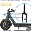 Suitable for Ninebot MAX G30 scooter accessories front wheel fork assembly Ninebot G30 front fork