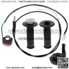 7/8" Twist Throttle Accelerator Handle Grips Cable Set Mini Bike ATV Quad 22mm