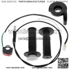7/8" Twist Throttle Accelerator Handle Grips Cable Set Mini Bike ATV Quad 22mm - Image 3