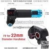 Throttle Grip Handlebar, Universal Throttle Control Grips Cover with LED Display 3 Gears Speed Switch and Power Key Locker Accelerator for Electric Bike Scooter Tricycle (Blue) - Image 2