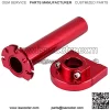 Throttle Twist Grips, Universal 7/8" 22mm Handlebar Throttle Twist Grips Accelerator for Motorcycle Scooter Dirt Bike(Red)