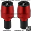 Motoforti 1 Pair Handlebar End Plugs 7/8" 22mm for Motorcycle Universal Aluminum Alloy Handle Bar End Plugs Caps Red