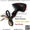 Black Motorcycle LED Turn Signals Red Light Brake Running Tail Lights Bullet - Image 3