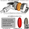 4 luces direccionales de 15 ledes, parte trasera delantera de aleaci  n de zinc, se adapta a la mayor  a de motocicletas, bicicletas de calle, scooter, Cruiser Chopper y m  s, carcasa cromada de luz roja - Image 2