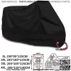 Cubierta para Motocicletas Bicicleta Impermeable Protecci  n - Protector de Motocicleta Con 2 Orificios de Bloqueo y el Bolso del Almacenaje XXXL (Todo negro)