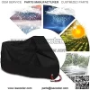 Cubierta para Motocicletas Bicicleta Impermeable Protecci  n - Protector de Motocicleta Con 2 Orificios de Bloqueo y el Bolso del Almacenaje XXXL (Todo negro) - Image 2