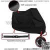 Cubierta para Motocicletas Bicicleta Impermeable Protecci  n - Protector de Motocicleta Con 2 Orificios de Bloqueo y el Bolso del Almacenaje XXXL (Todo negro) - Image 4