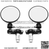 2pcs Motorcycle Bar End Mirrors, 3" Round Folding Universal Side Rear View Mirrors for Honda, Scooter, Suzuki, Yamaha, Kawasaki, Victory, Harley Davidson and More with 7/8" Handle Bars - Image 2