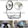 Motorcycle End Bar Mirror 7/8'' 22mm Universal Foldable Motorbike Side Mirror (silver)