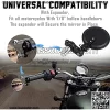 QUASCO Foldable Bar End Mirrors Universal Motorcycle Rear View Side Mirror for 7/8" Handlebar Compatible with Honda Grom Harley Kawasaki Scooter - Image 2