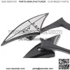 Black 8mm/10mm Motorcycle Spear Blade Rear View Side Mirrors for Cruiser Chopper  Dyna Softail Street Bike Scooter Dirt Bike - Image 2
