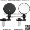 Bar End Mirrors,  Motorcycle Mirror 3 Inch Round Folding Rearview Convex Mirrors 7/8" Handlebar Compatible with Honda Scooter Kawasaki Victory Yamaha ATV