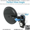 Bar End Mirrors,  Motorcycle Mirror 3 Inch Round Folding Rearview Convex Mirrors 7/8" Handlebar Compatible with Honda Scooter Kawasaki Victory Yamaha ATV - Image 4