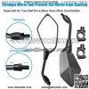 Universal Adjustable Motorcycle Rear View Mirror - Rhombus Convex Mirror with 10mm Clockwise Thread Bolt, 7/8" Mount Clamps for Handle Bar of Motorcycle, Scooter, Atv, Etc. - Image 2