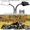 Universal 8MM 10MM Motorcycle Mirrors Rear View Black Compatible with Street Bike Sports Bike Chopper Cruiser Touring