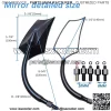 Universal 8MM 10MM Motorcycle Mirrors Rear View Black Compatible with Street Bike Sports Bike Chopper Cruiser Touring - Image 2