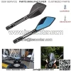 Universal Motorcycle Rearview Side Mirror for Motorbike Mirror Bolt 8MM 10MM (black)