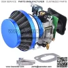 15mm Carburetor Upgrade Kit Air Filter Set Compatible with 2 Stroke 43cc 47cc 49cc Standup Gas Scooter ATV Quad Pocket Bike XG-550 BladeZ Moby X Blue - Image 4